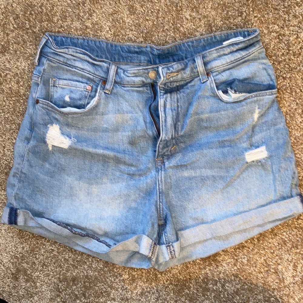Destroyed Denim Shorts 12